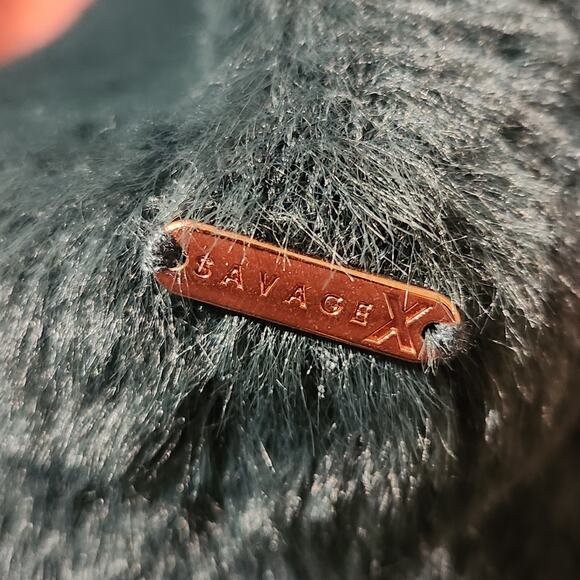 Savage x Fenty Fluff It Up Robe Sz M/L - Jewel Tone Green Holiday Lounge Wear - Picture 4 of 8